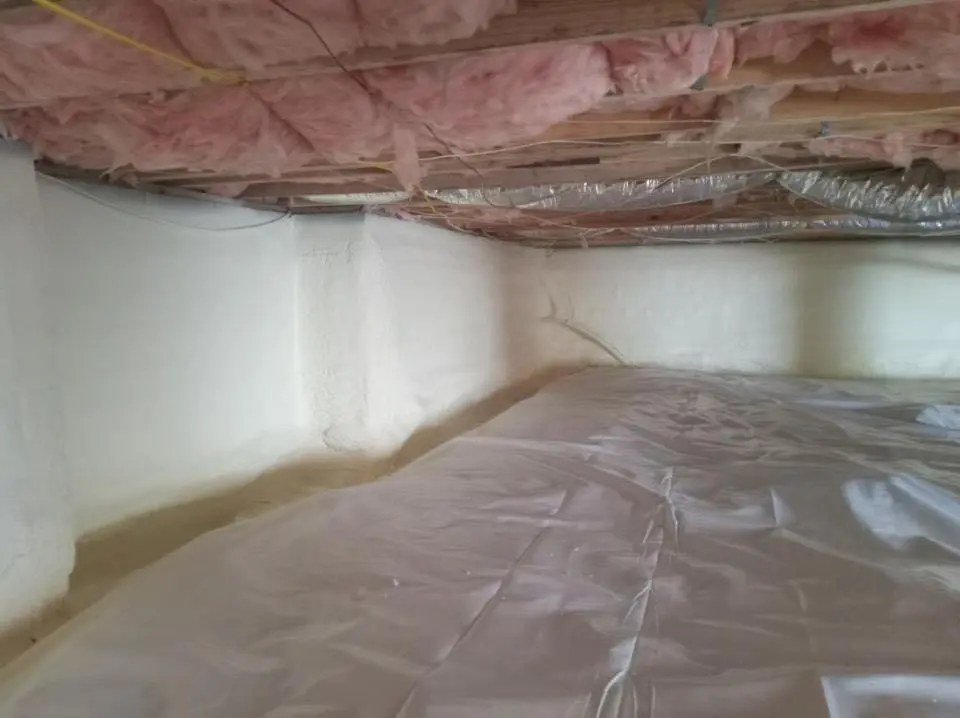 Crawl space encapsulation with closed-cell spray foam for Metal Roof Coating in Syracuse