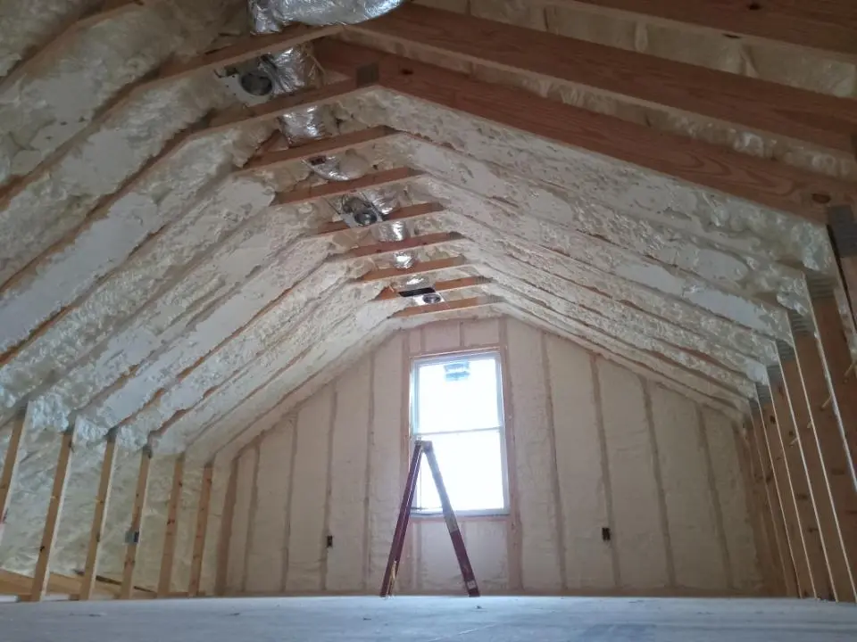 Spray foam roofing application for Crawl Space Insulation project in Syracuse